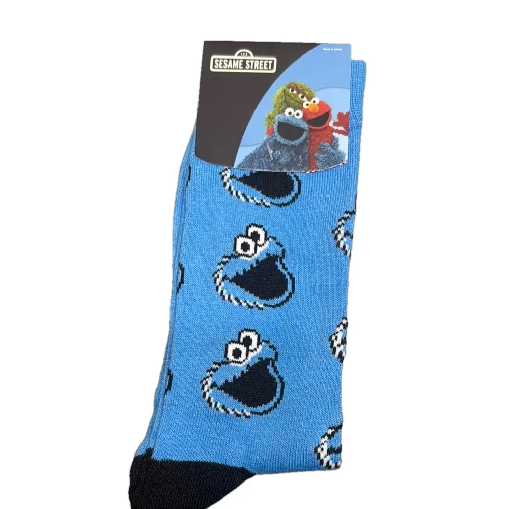 Sesame Street Blue Cookie Monster Socks NWT